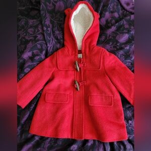 NWT andBaby Gap Sherpa Bear Coat in Red, 6-12mo
